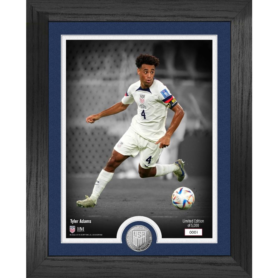 Tyler Adams USMT Soccer Silver Coin Photo Mint Frame