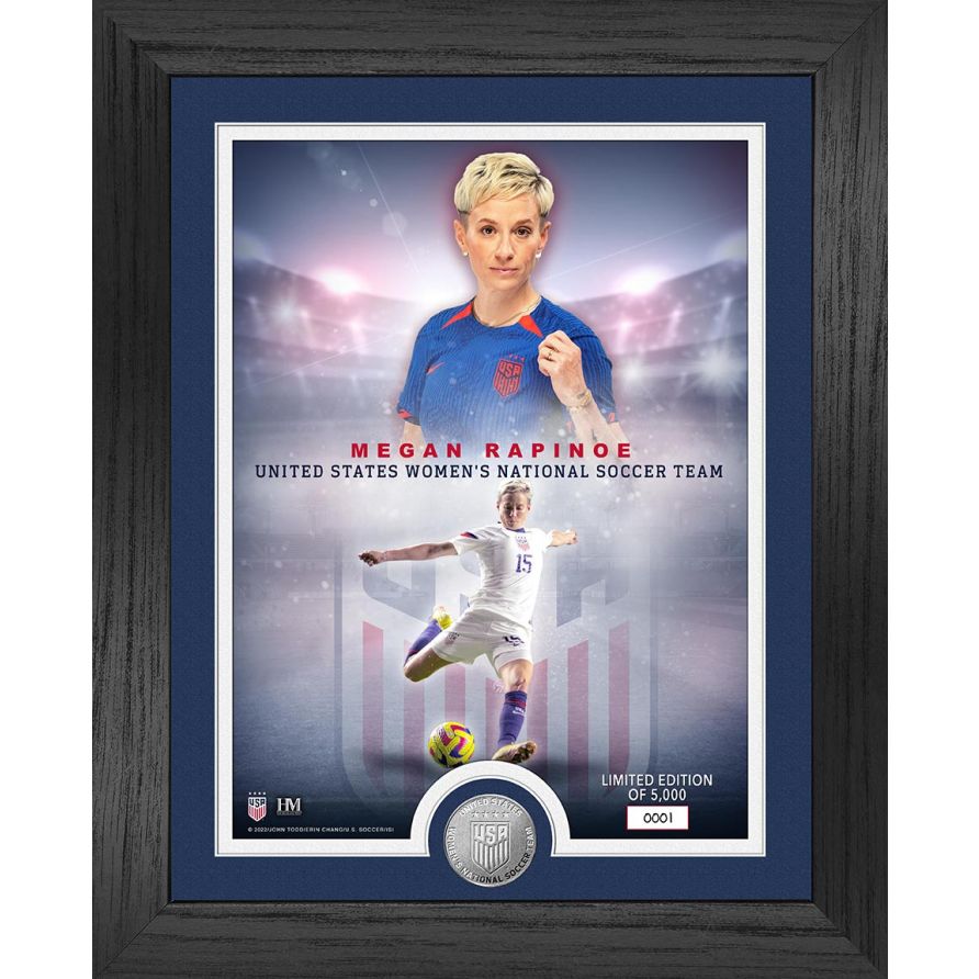 Megan Rapinoe US Women's National Soccer Team Legends Silver Coin Photo Mint Frame