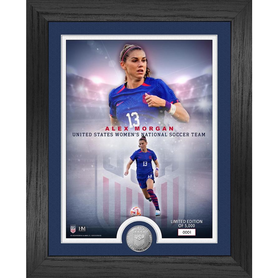 Alex Morgan US Women's National Soccer Team Legends Silver Coin Photo Mint Frame