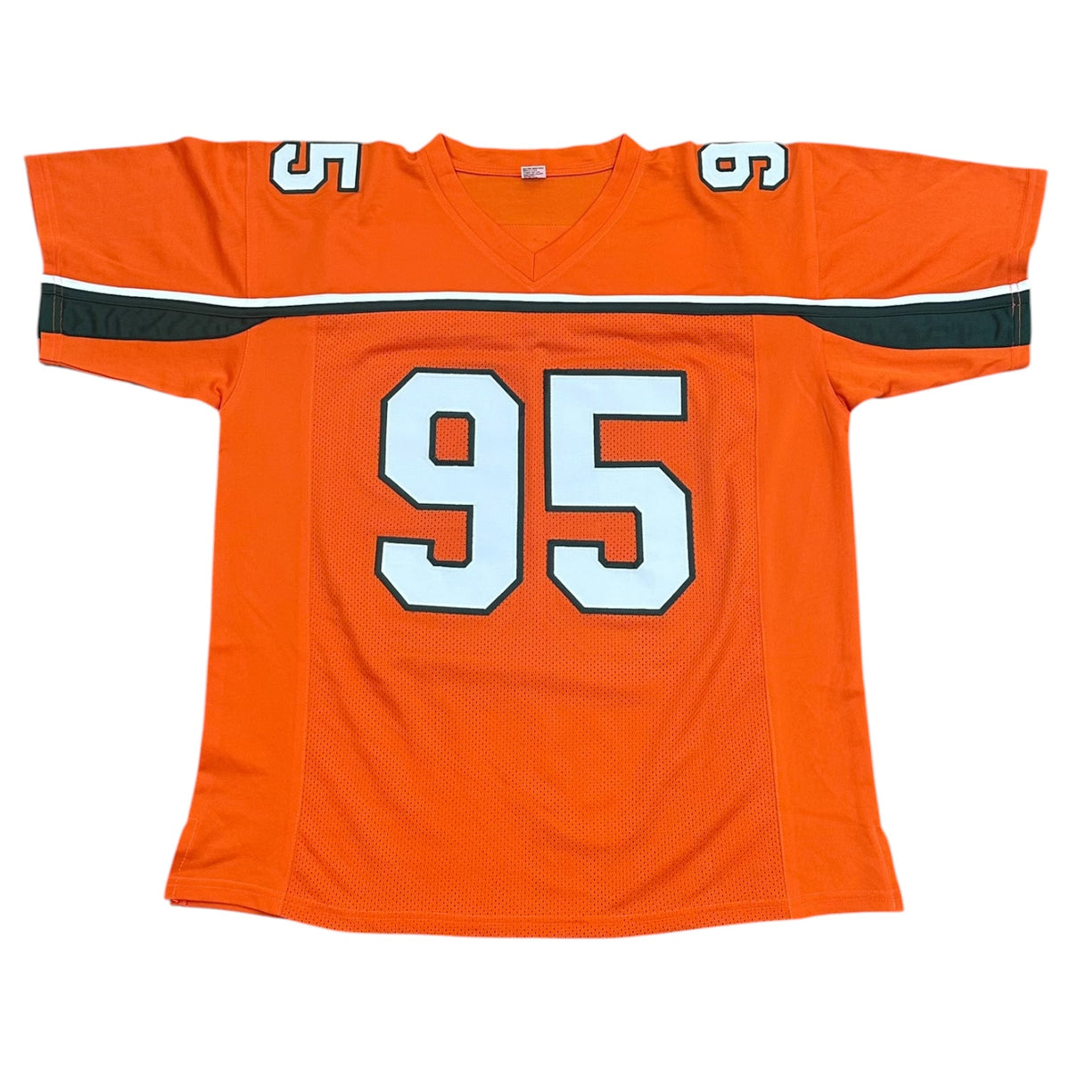 Jerome McDougle Autographed Miami Hurricanes (Orange #96) Custom Stitched Jersey - JSA