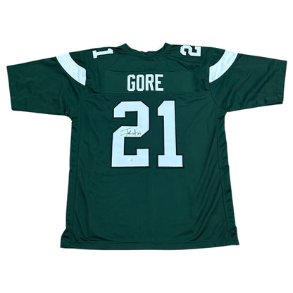Frank Gore Autographed New York (Green #21) Custom Stitched Jersey - JSA