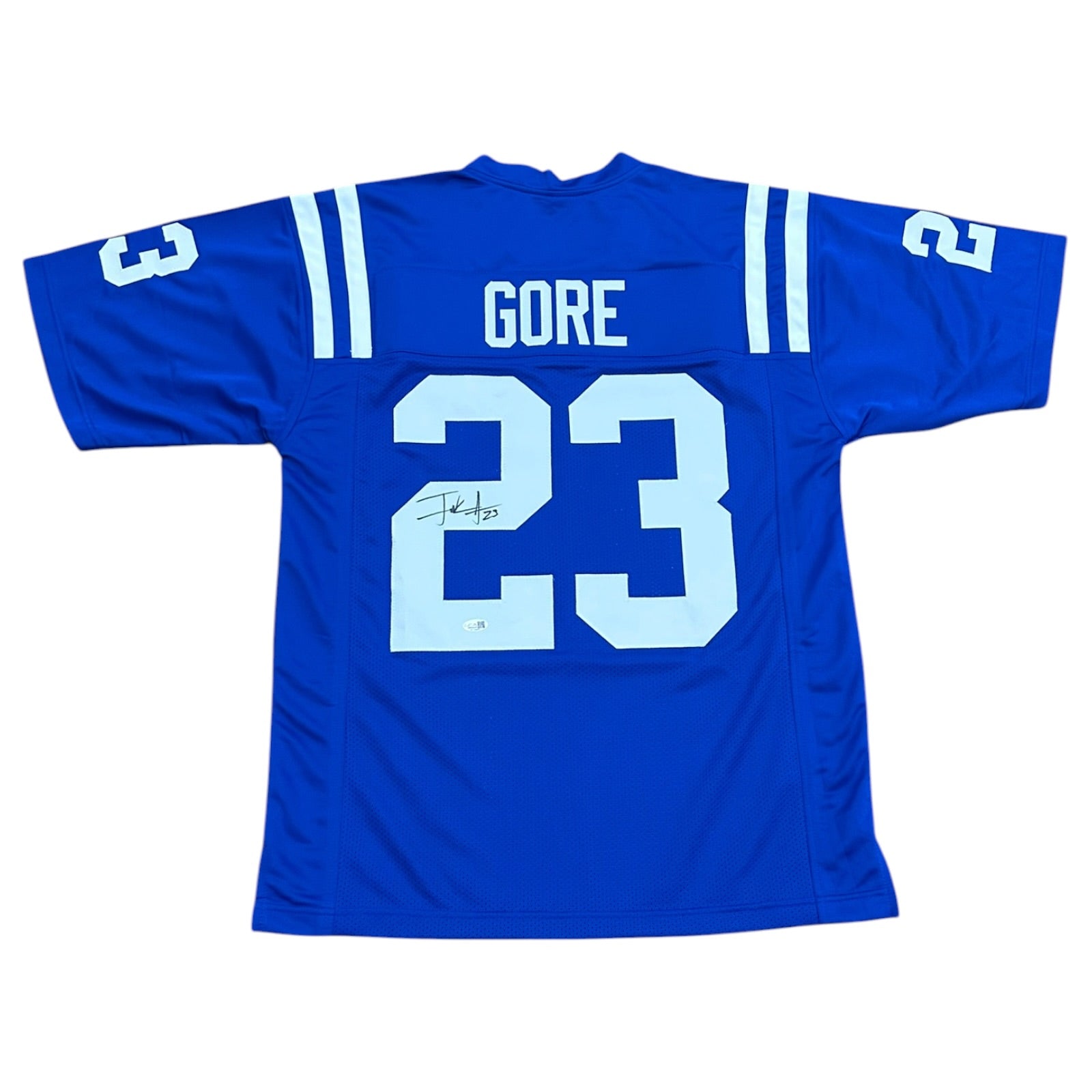 Frank Gore Autographed Indianapolis (Blue #23) Custom Stitched Jersey - JSA
