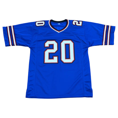 Frank Gore Autographed Buffalo (Blue #20) Custom Stitched Jersey - JSA