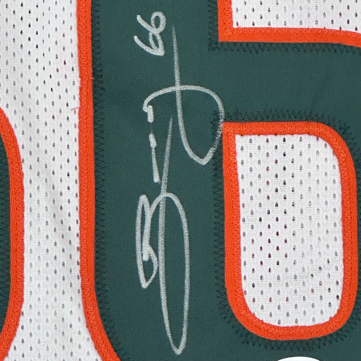 Brett Romberg Autographed Miami Hurricanes (White #66) Custom Stitched Jersey - JSA