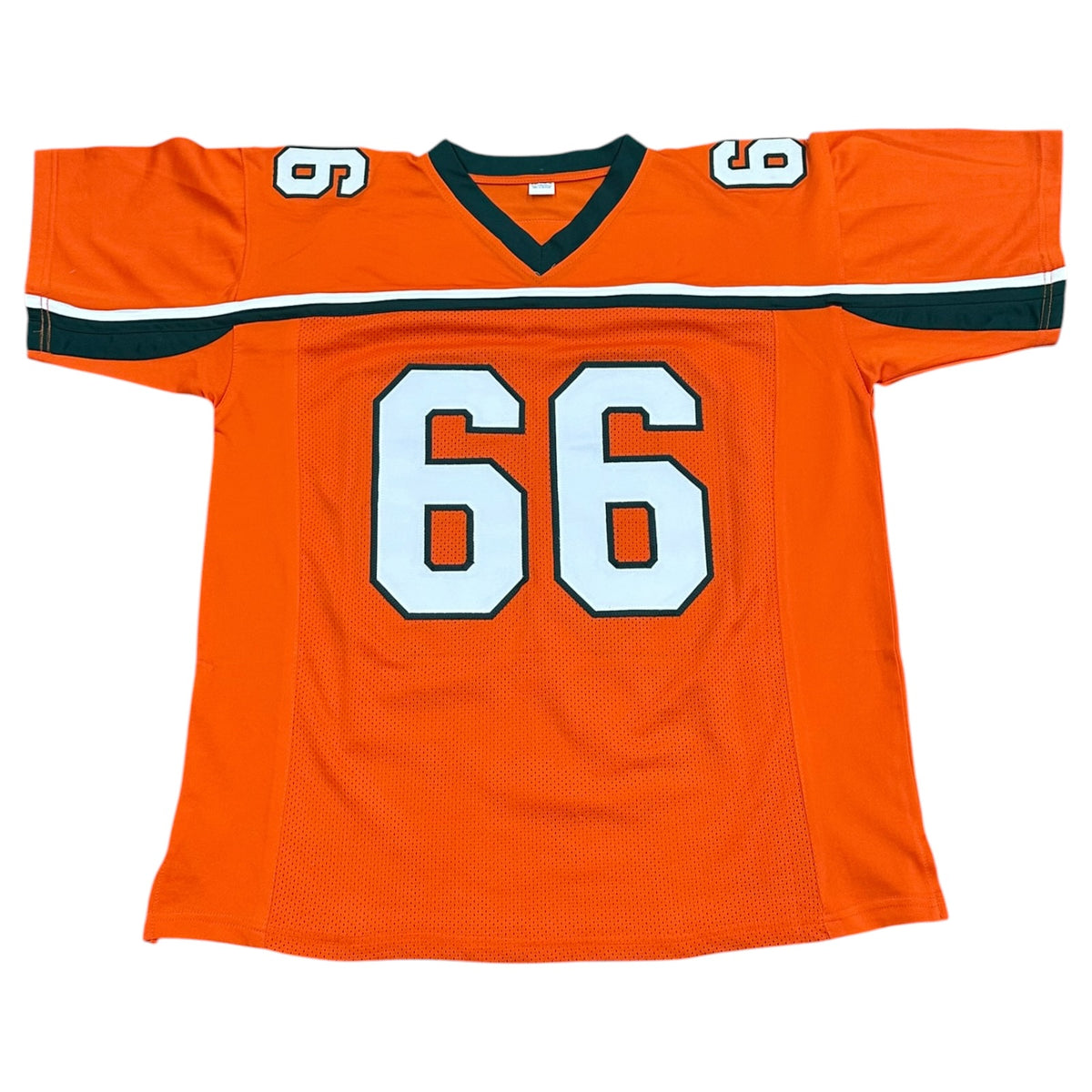 Brett Romberg Autographed Miami Hurricanes (Orange #66) Custom Stitched Jersey - JSA