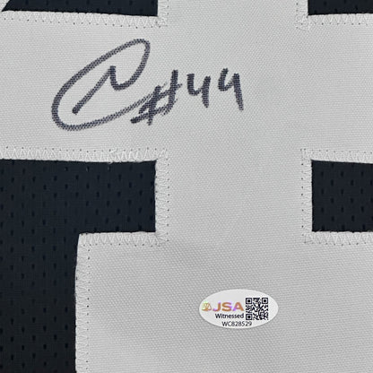 Najeh Davenport Autographed Pittsburgh (Black #44) Custom Stitched Jersey - JSA