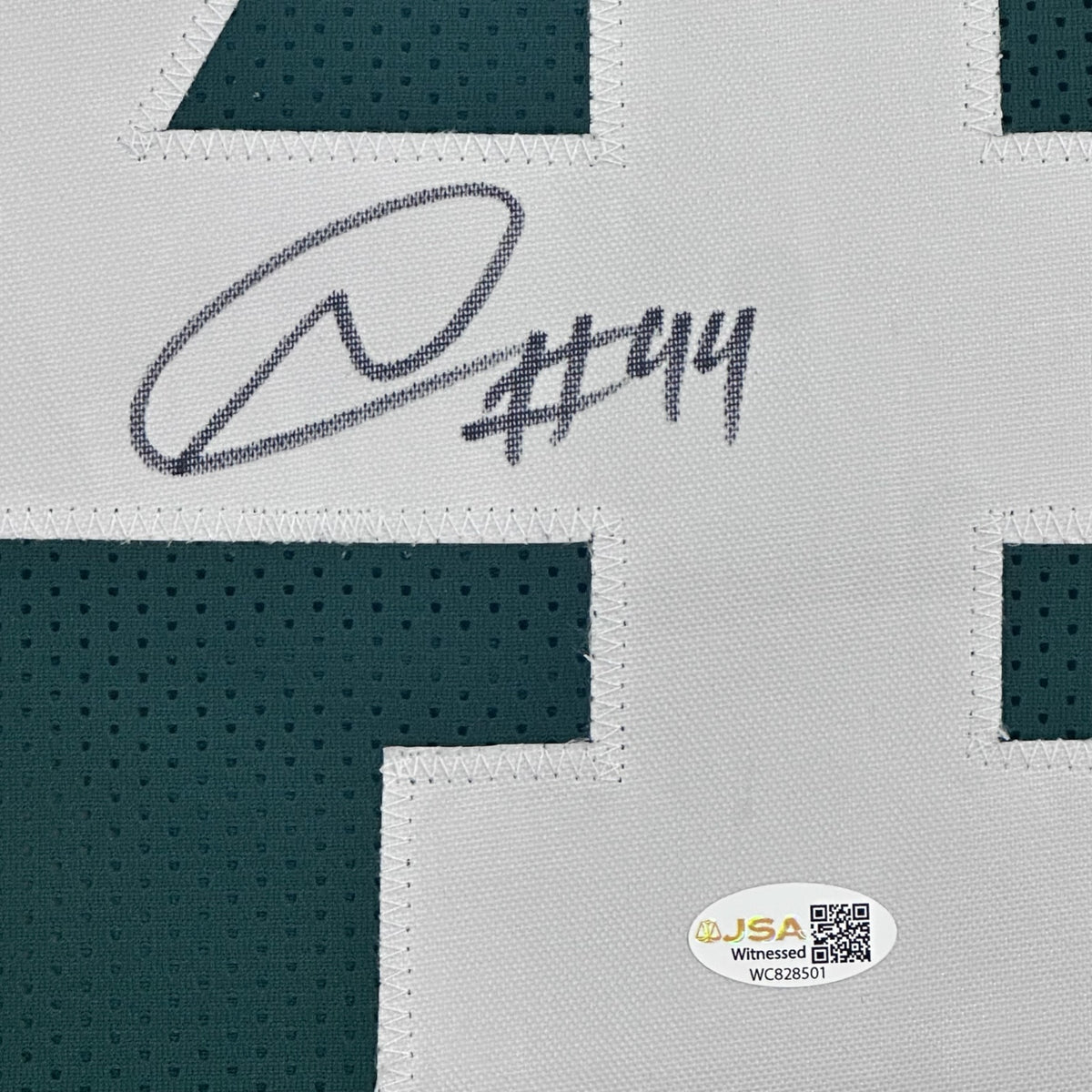 Najeh Davenport Autographed Green Bay (Green #44) Custom Stitched Jersey - JSA