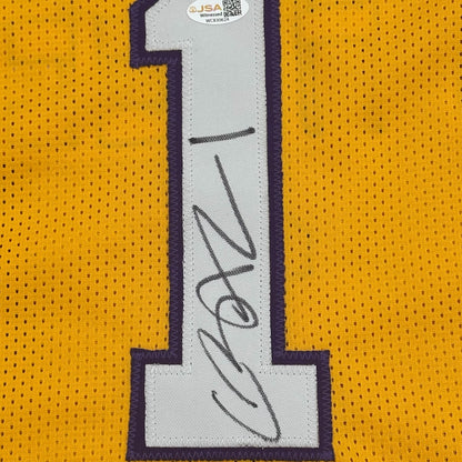Caron Butler Autographed Los Angeles (Yellow #1) Custom Stitched Jersey - JSA