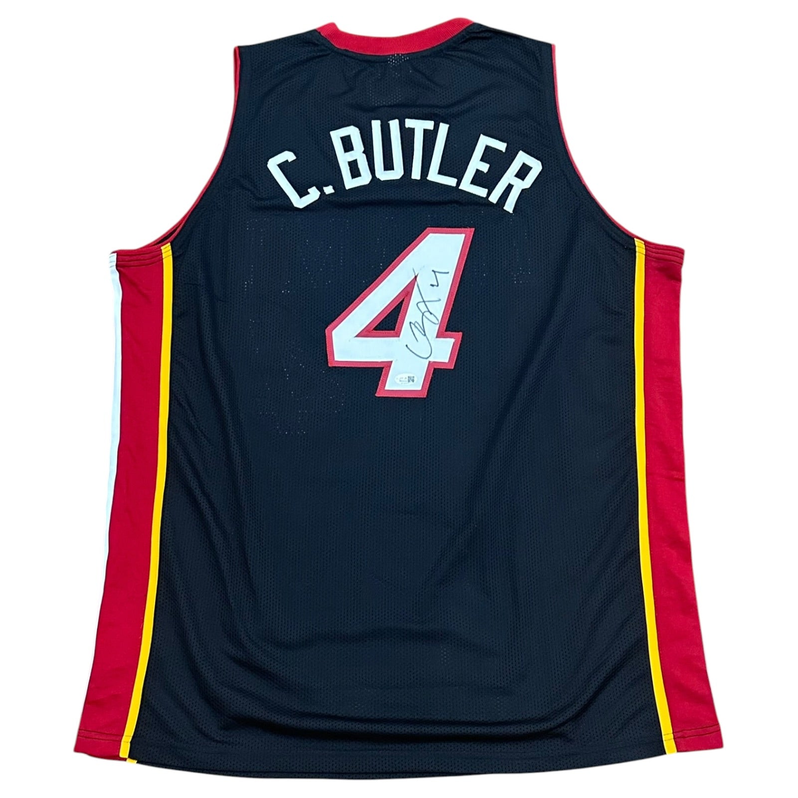 Caron Butler Autographed Miami (Black #4) Custom Stitched Jersey - JSA