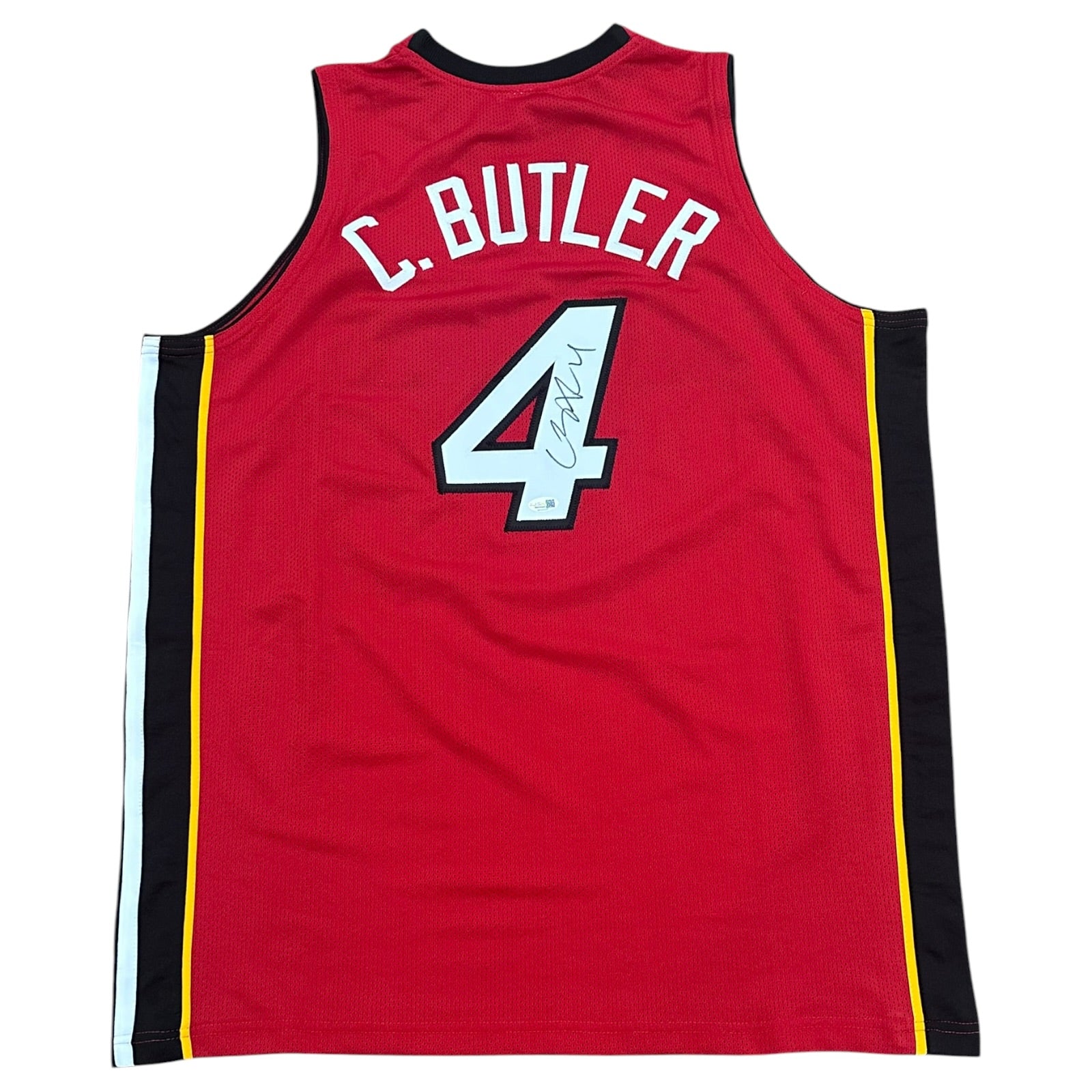 Caron Butler Autographed Miami (Red #4) Custom Stitched Jersey - JSA