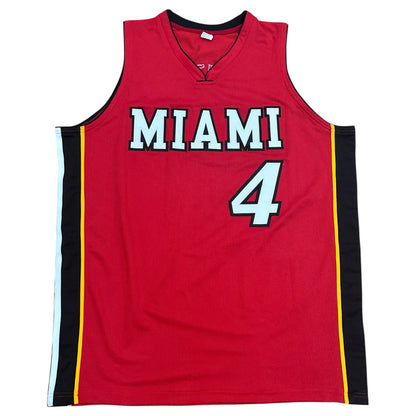 Caron Butler Autographed Miami (Red #4) Custom Stitched Jersey - JSA
