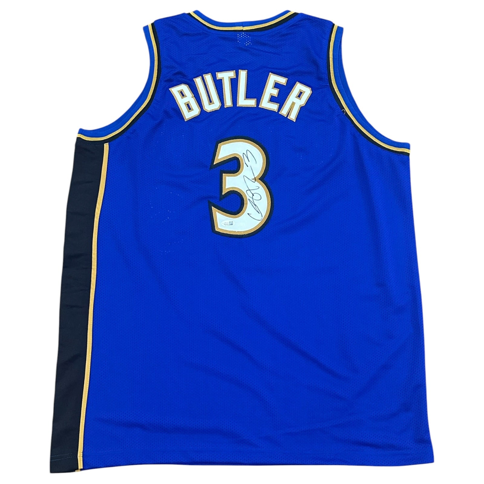 Caron Butler Autographed Washington (Blue #3) Custom Stitched Jersey - JSA
