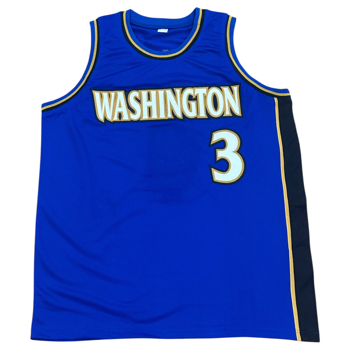 Caron Butler Autographed Washington (Blue #3) Custom Stitched Jersey - JSA