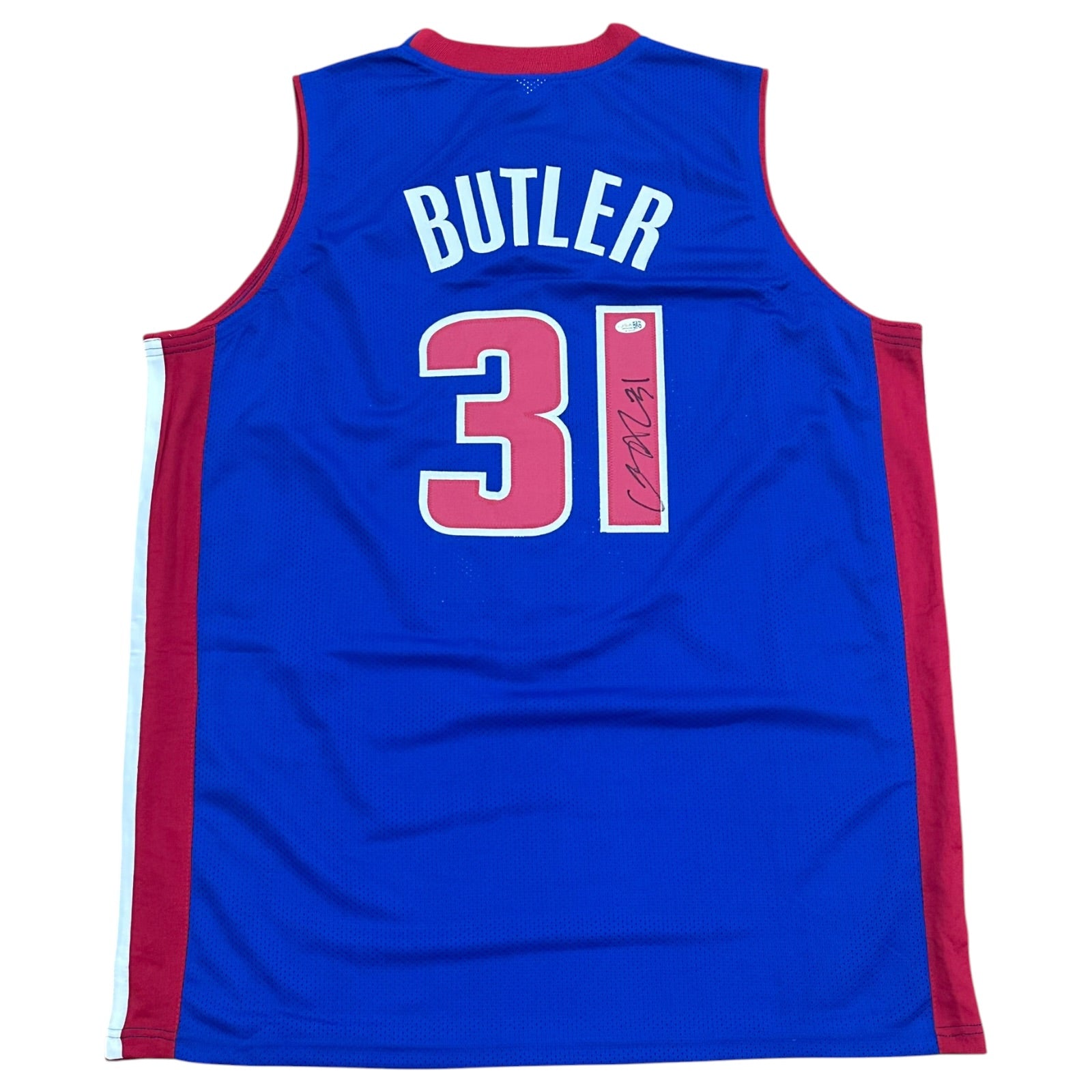 Caron Butler Autographed Detroit (Blue #31) Custom Stitched Jersey - JSA