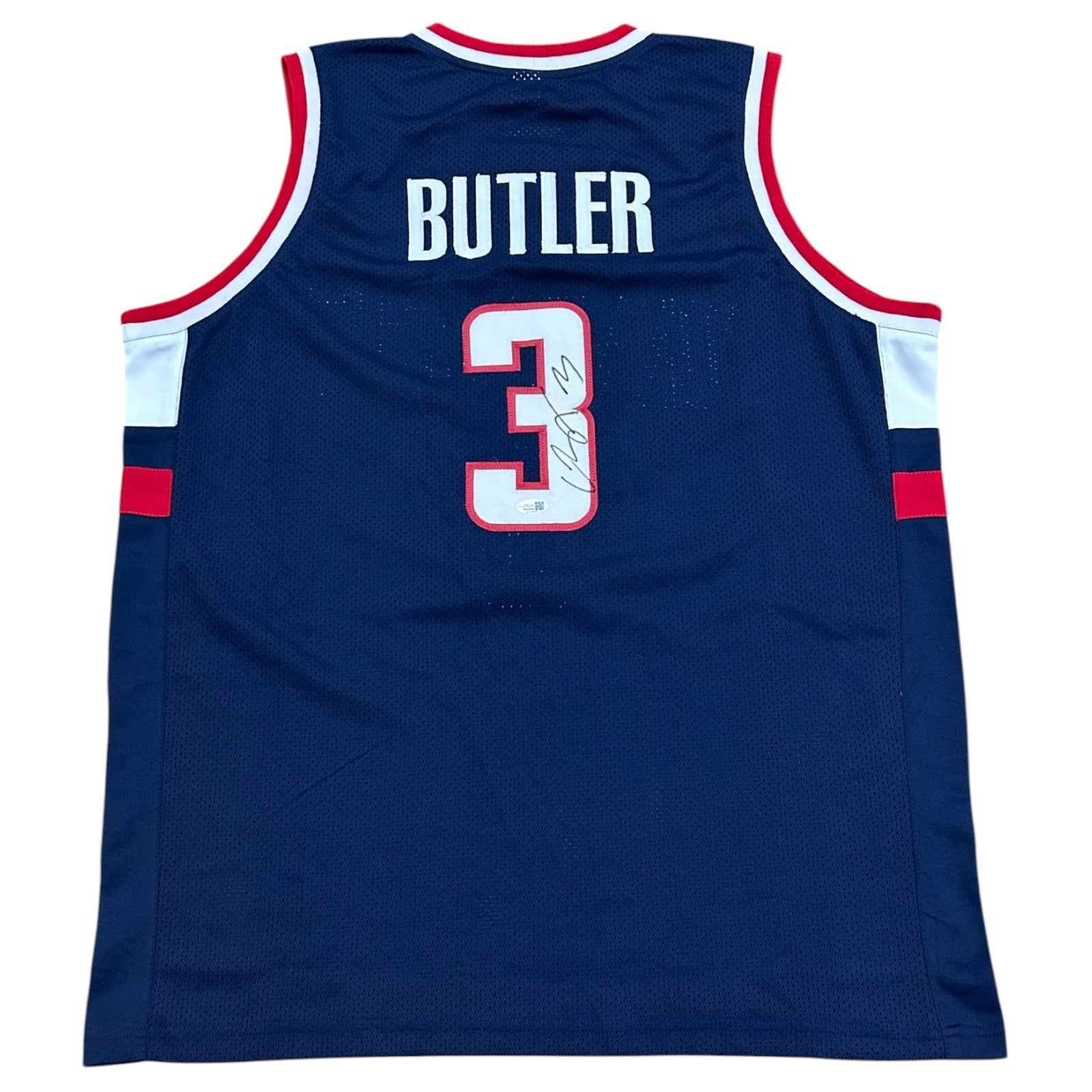 Caron Butler Autographed UConn (Navy #3) Custom Stitched Jersey - JSA