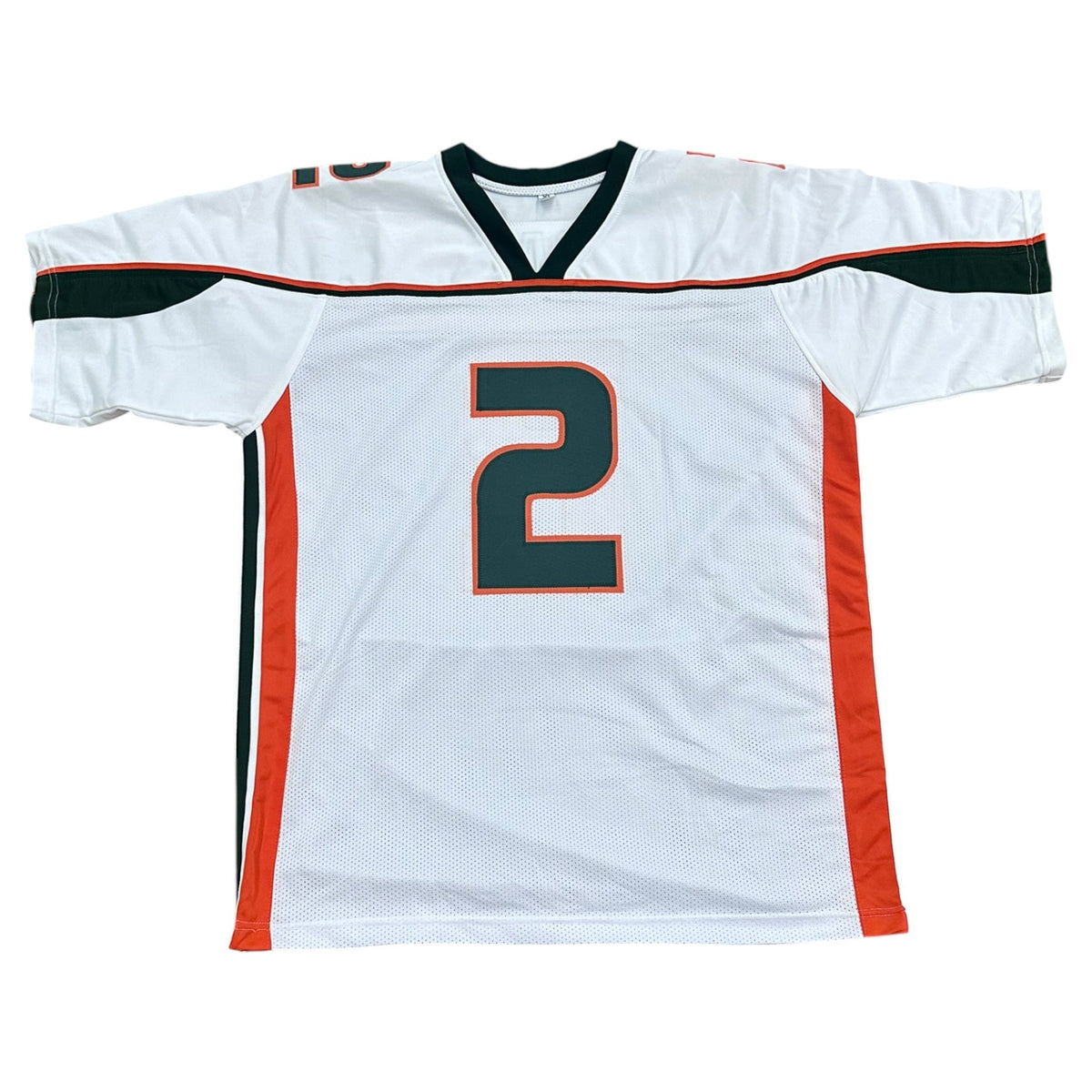 Willis McGahee Autographed Miami (White #2) Custom Jersey - JSA
