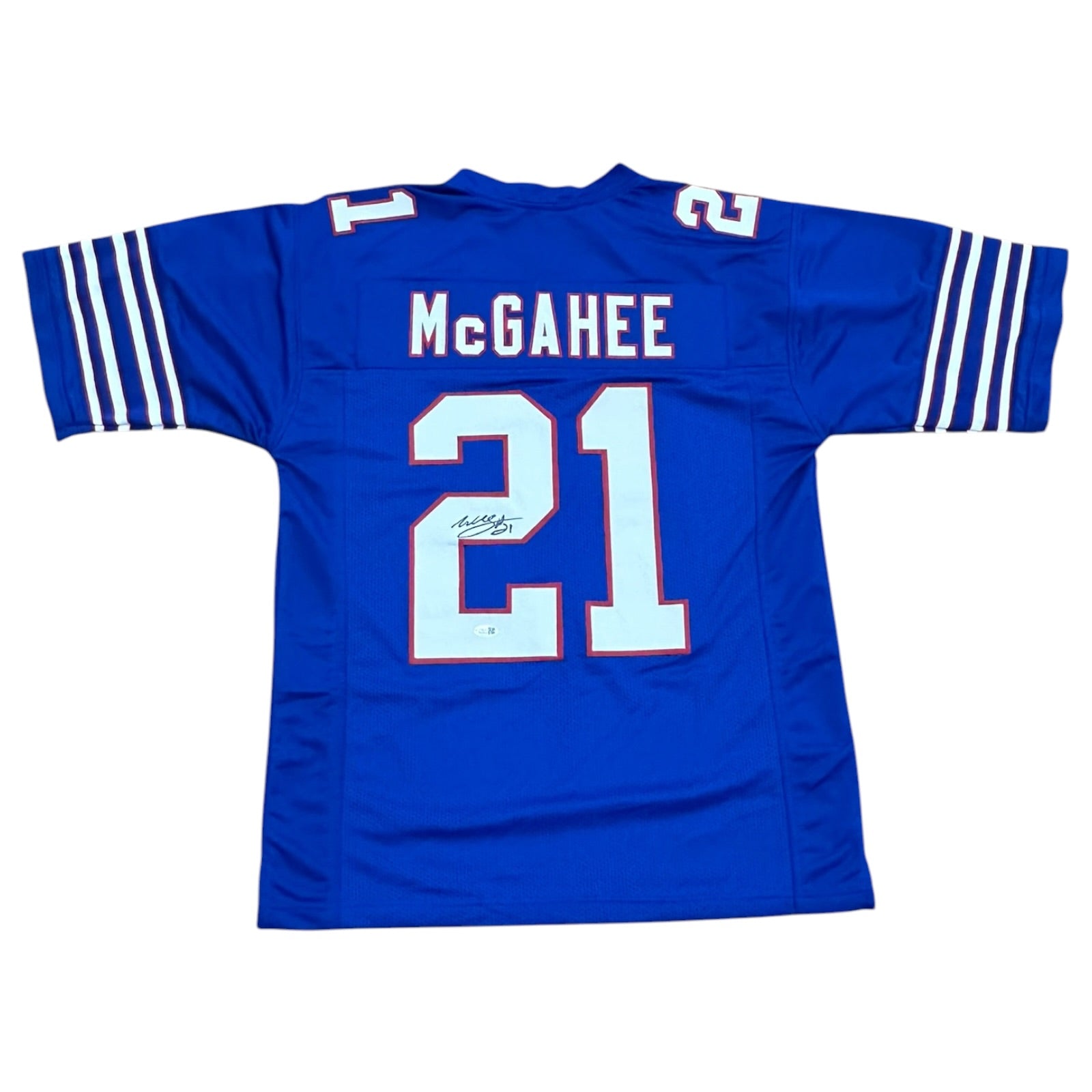 Willis McGahee Autographed Buffalo (Blue #23) Custom Stitched Jersey - JSA