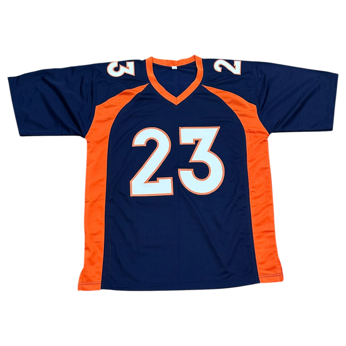 Willis McGahee Autographed Denver (Navy #23) Custom Stitched Jersey- JSA