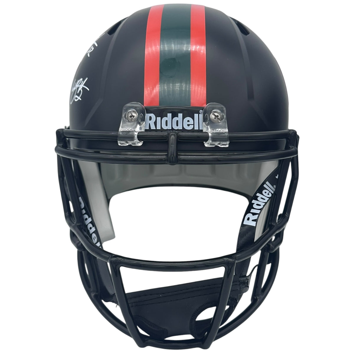 2001 Miami Hurricanes Running Backs Autographed (Matte Black) Deluxe Full-Size Replica Helmet w/ "01 CHAMPS" - JSA