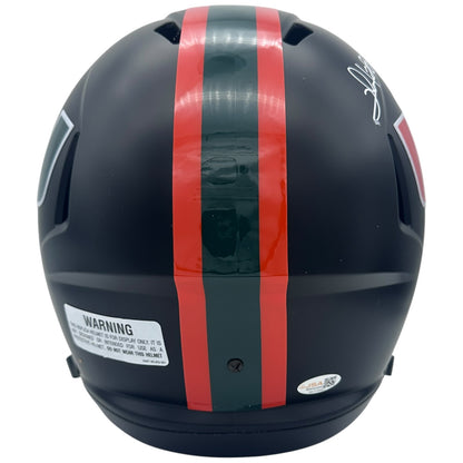 2001 Miami Hurricanes Running Backs Autographed (Matte Black) Deluxe Full-Size Replica Helmet w/ "01 CHAMPS" - JSA
