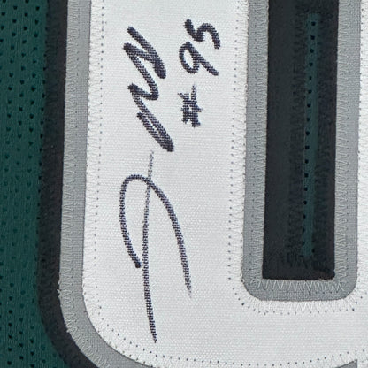 Jerome McDougle Autographed Philadelphia (Green #96) Custom Stitched Jersey - JSA
