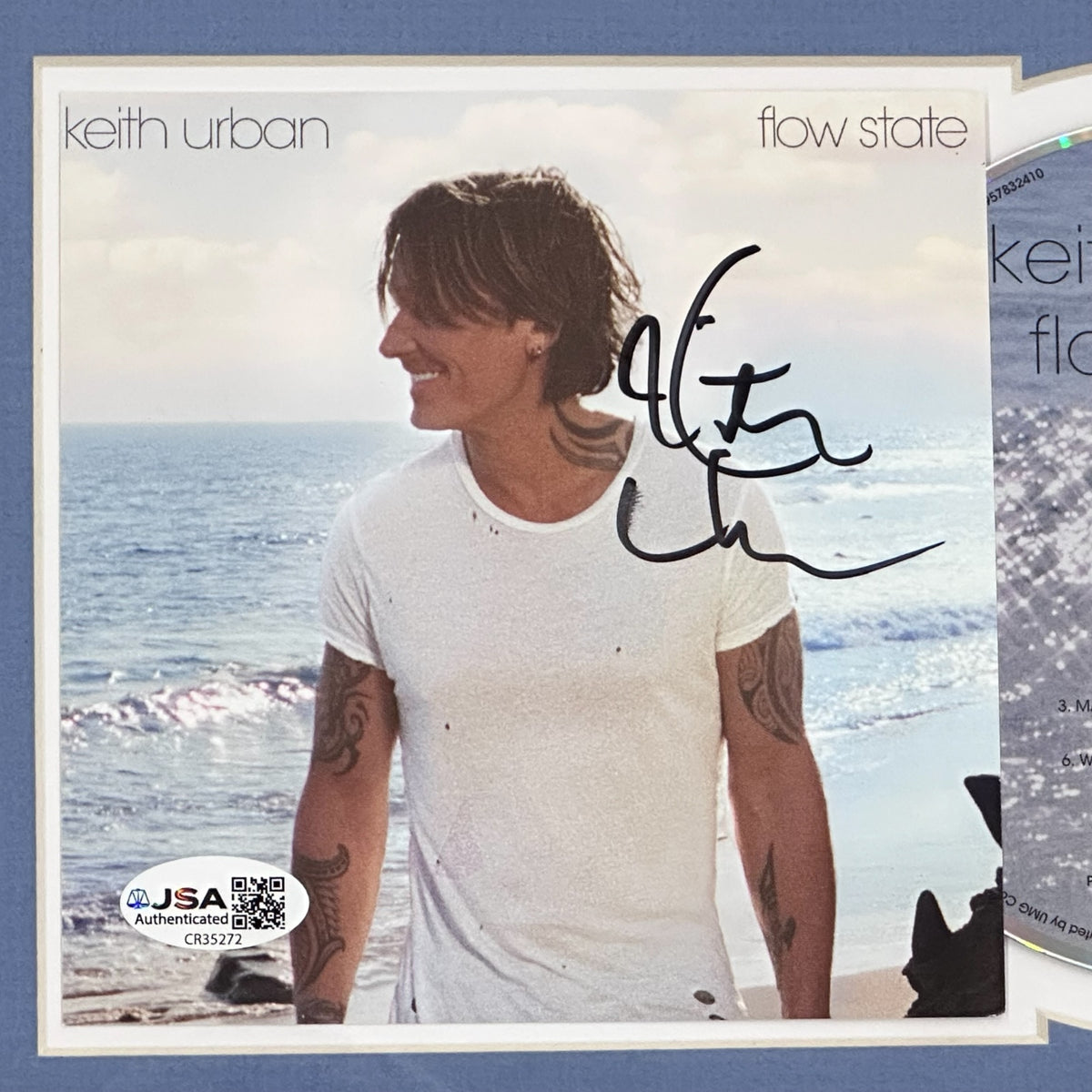 Keith Urban Autographed Flow State Deluxe Framed CD and Cover - JSA