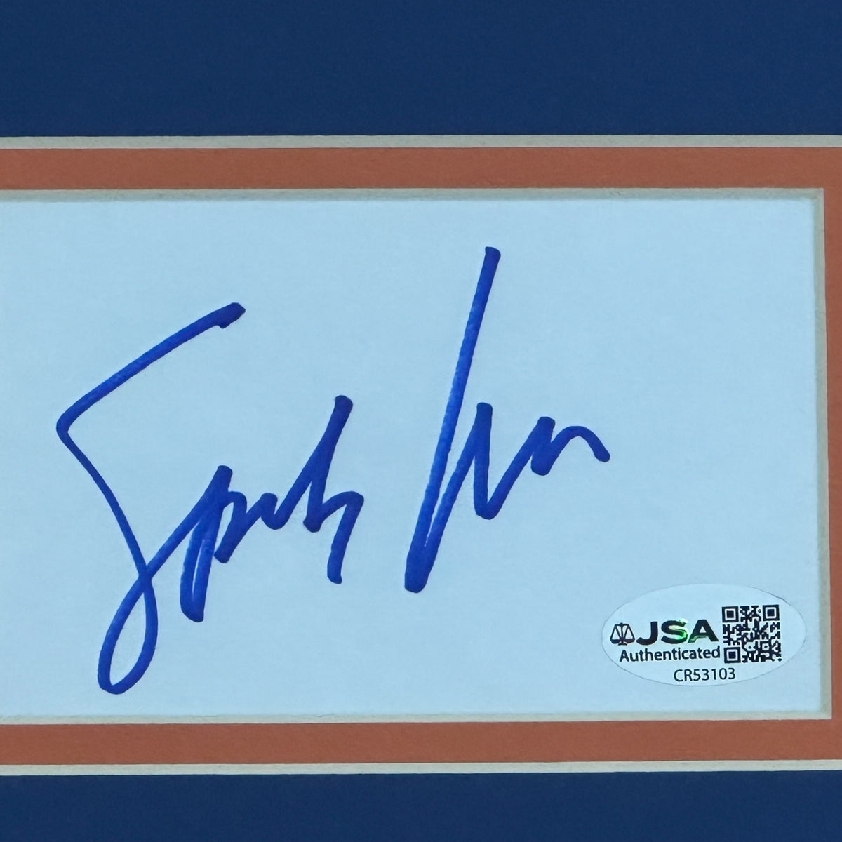 Spike Lee Autographed New York Knicks "Signature Series" Frame - JSA