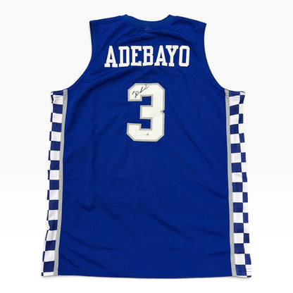 Bam Adebayo Autographed Kentucky (Blue #3) Custom Jersey - JSA