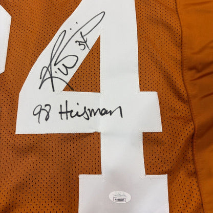 Ricky Williams Autographed Texas Longhorns (Orange #34) Custom Jersey w/ “98 Heisman"
