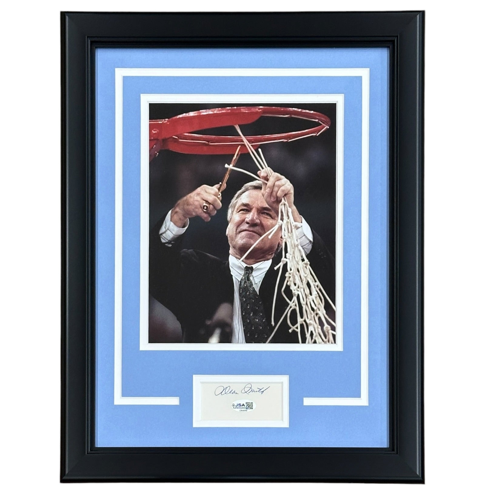 Dean Smith Autographed North Carolina Tar Heels (Cutting Nets) 
