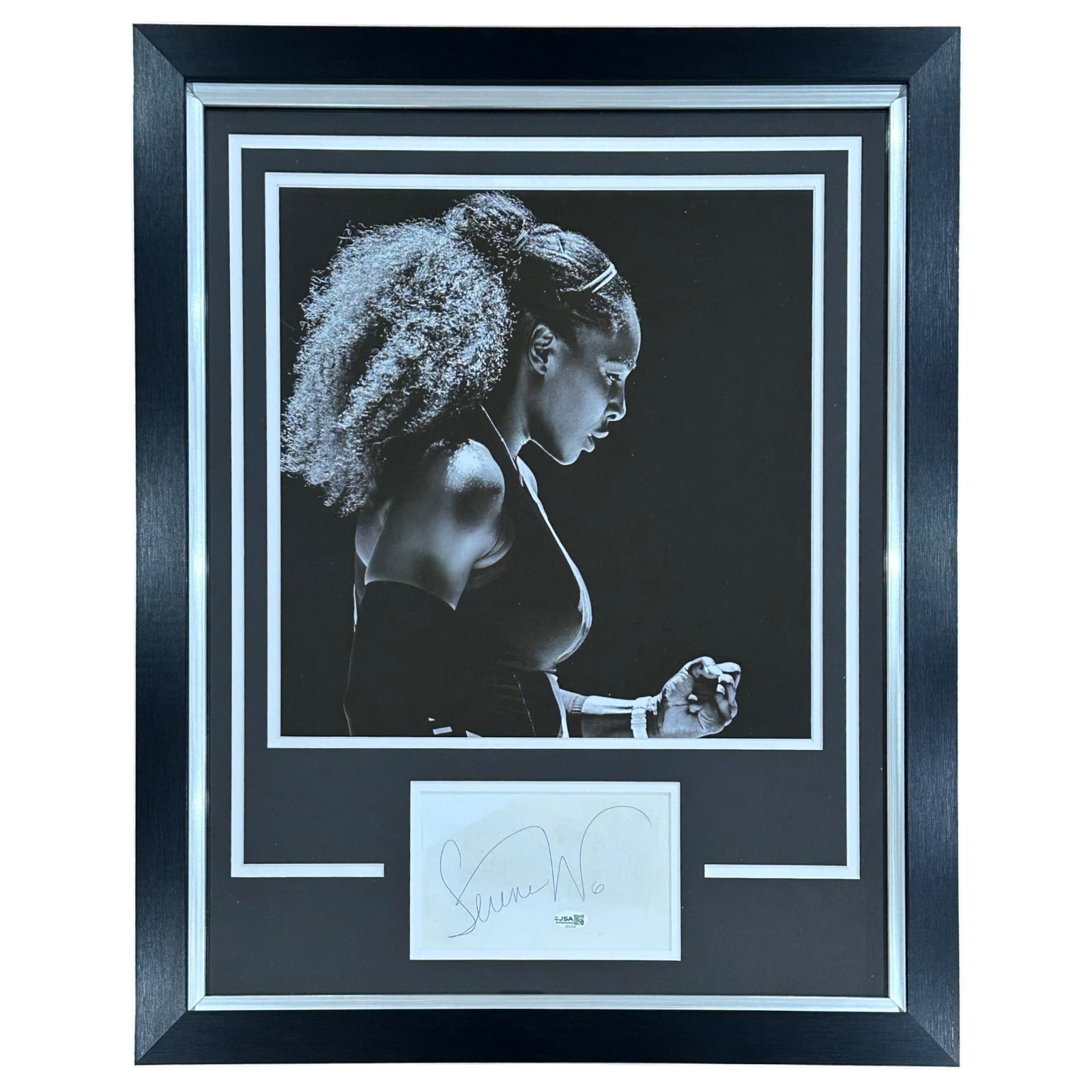 Serena Williams Autographed Tennis Deluxe Framed 16x16 Poster Piece - JSA