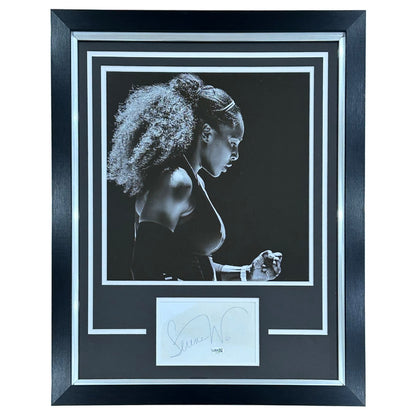 Serena Williams Autographed Tennis Deluxe Framed 16x16 Poster Piece - JSA