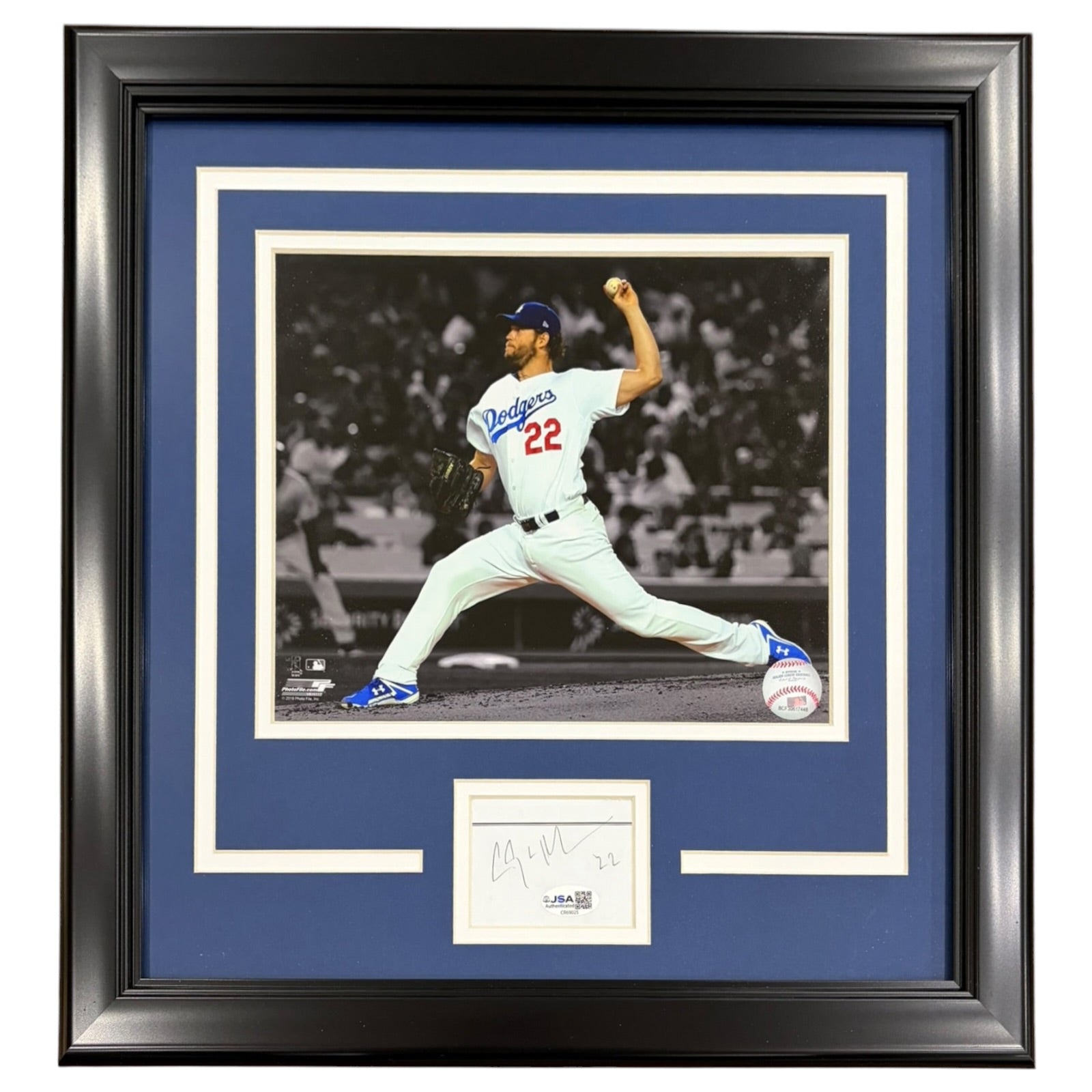 Clayton Kershaw Autographed Los Angeles Dodgers Signature Series Frame - JSA