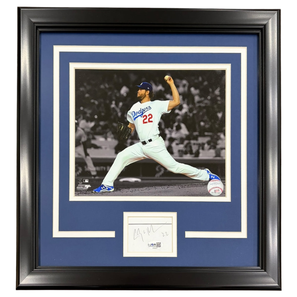 Clayton Kershaw Autographed Los Angeles Dodgers Signature Series Frame - JSA