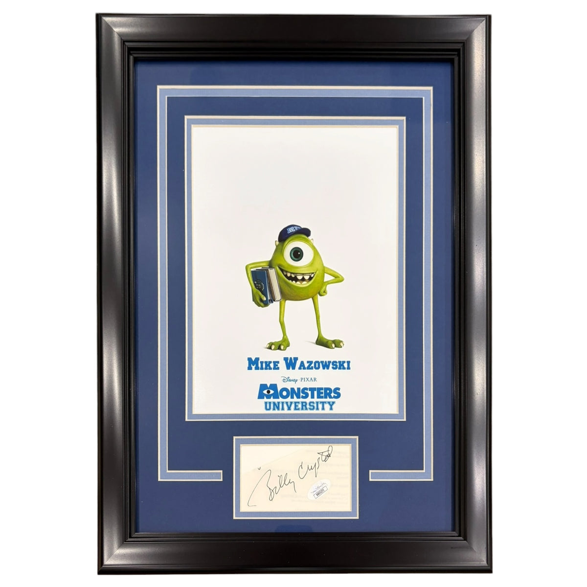 Billy Crystal Autographed Monsters University Mike Wazowski "Signature Series" Frame