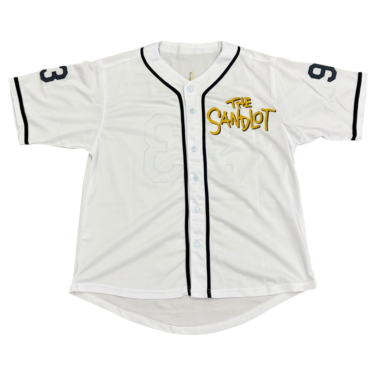 The Sandlot Cast Autographed (White #93) Custom Baseball Jersey - 7 Signatures - JSA