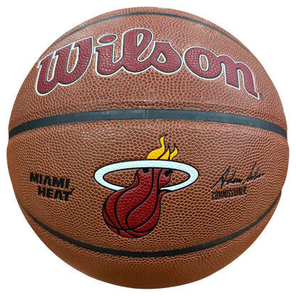 Bam Adebayo Autographed Miami Heat Logo Basketball - JSA