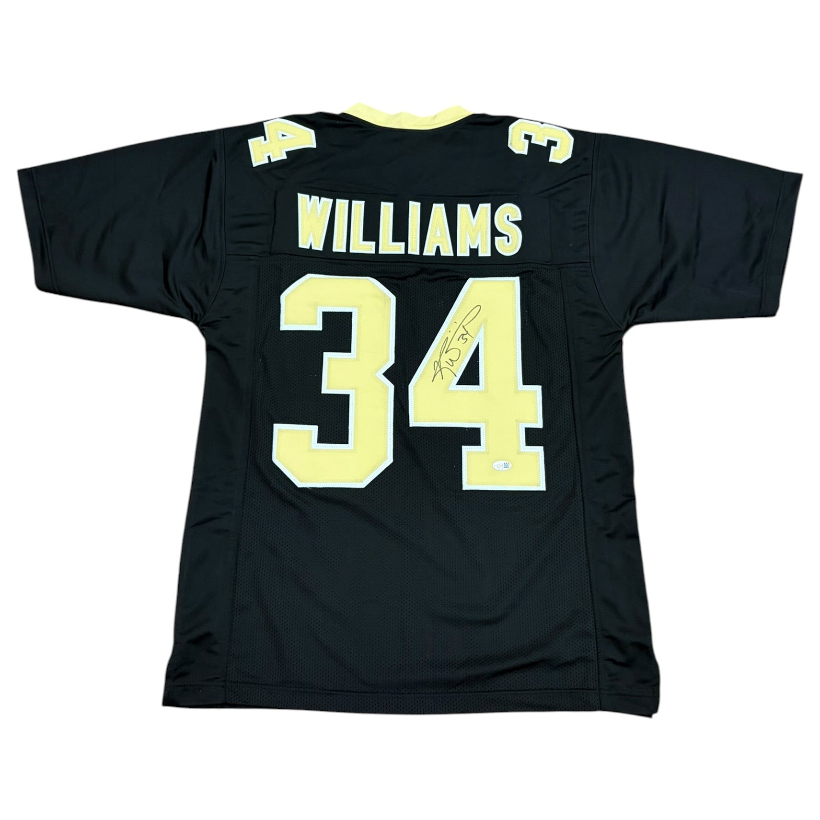 Ricky Williams Autographed New Orleans (Black #34) Custom Stitched Jersey - JSA