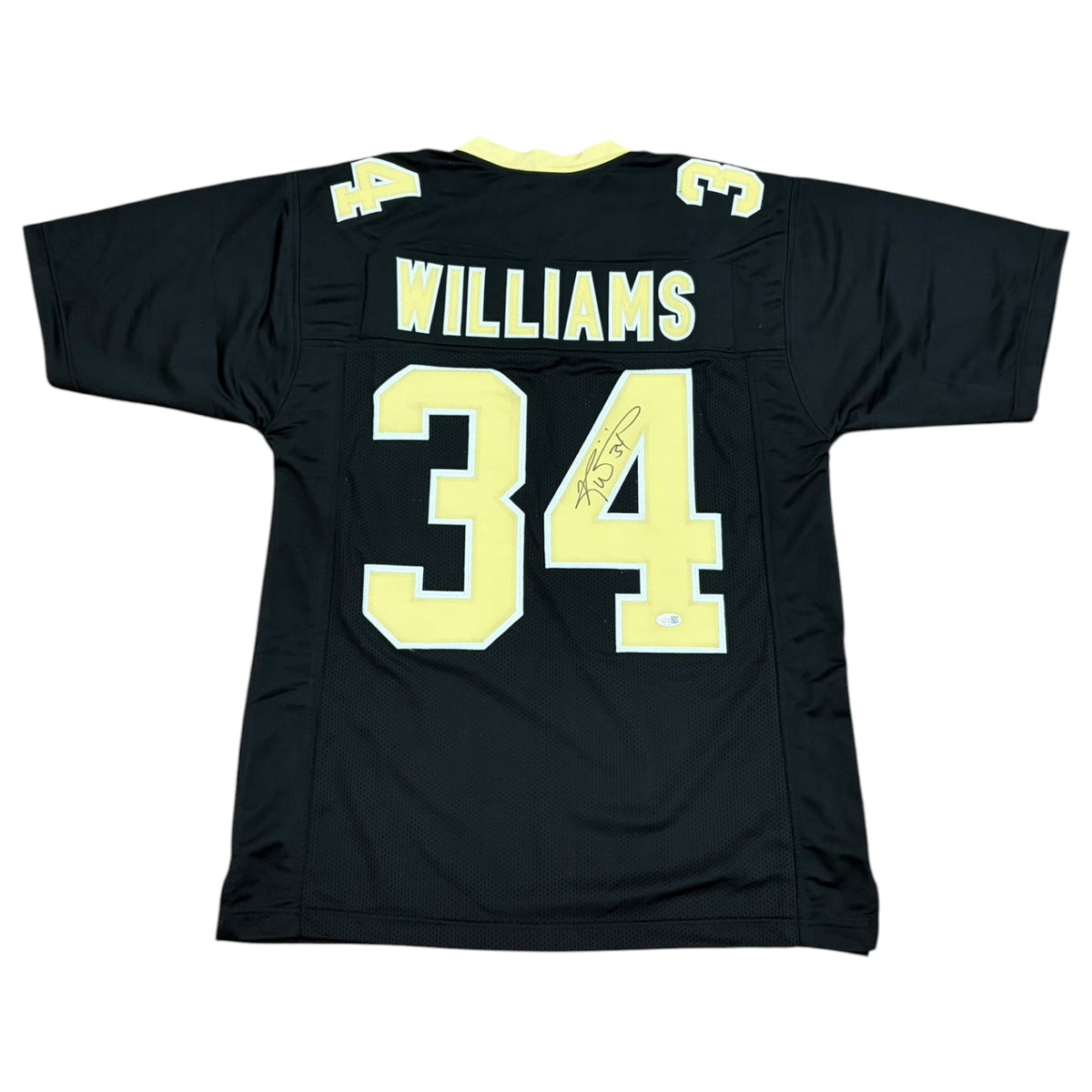 Ricky Williams Autographed New Orleans (Black #34) Custom Stitched Jersey - JSA