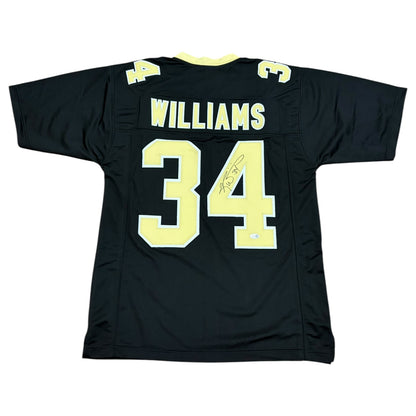 Ricky Williams Autographed New Orleans (Black #34) Custom Stitched Jersey - JSA