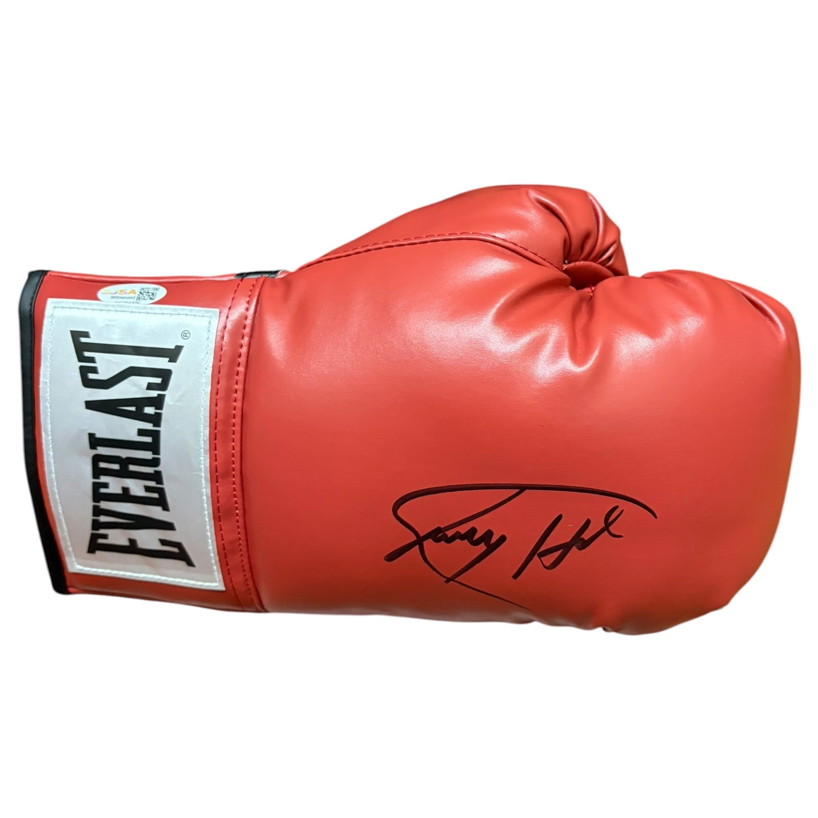 Larry Holmes Autographed Red Everlast Boxing Glove - JSA