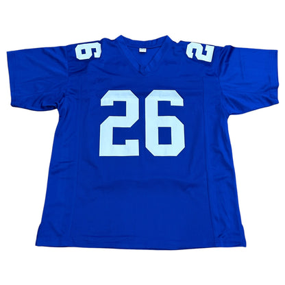 Antrel Rolle Autographed New York (Blue #26) Custom Jersey -JSA