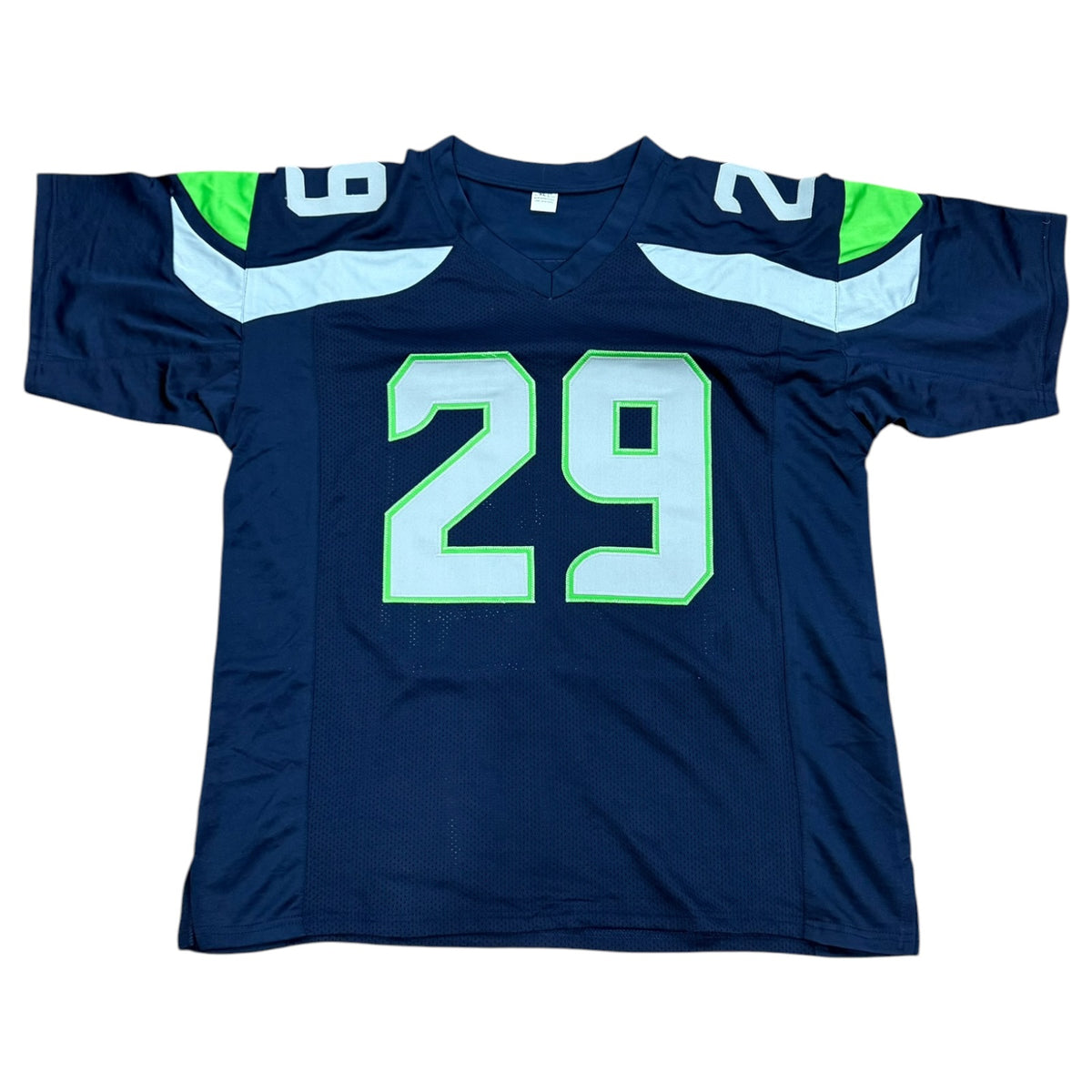 Earl Thomas II Autographed Seattle Seahawks (Navy Blue #29) Custom Jersey - JSA