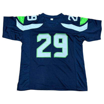 Earl Thomas II Autographed Seattle Seahawks (Navy Blue #29) Custom Jersey - JSA