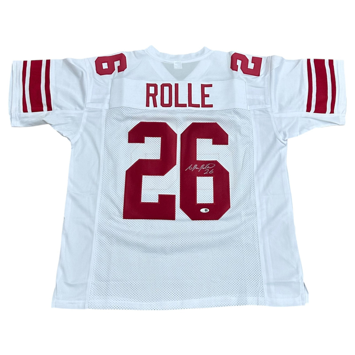 Antrel Rolle Autographed New York (White #26) Custom Jersey -JSA