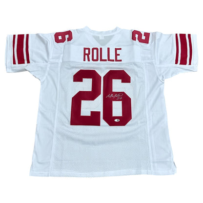 Antrel Rolle Autographed New York (White #26) Custom Jersey -JSA