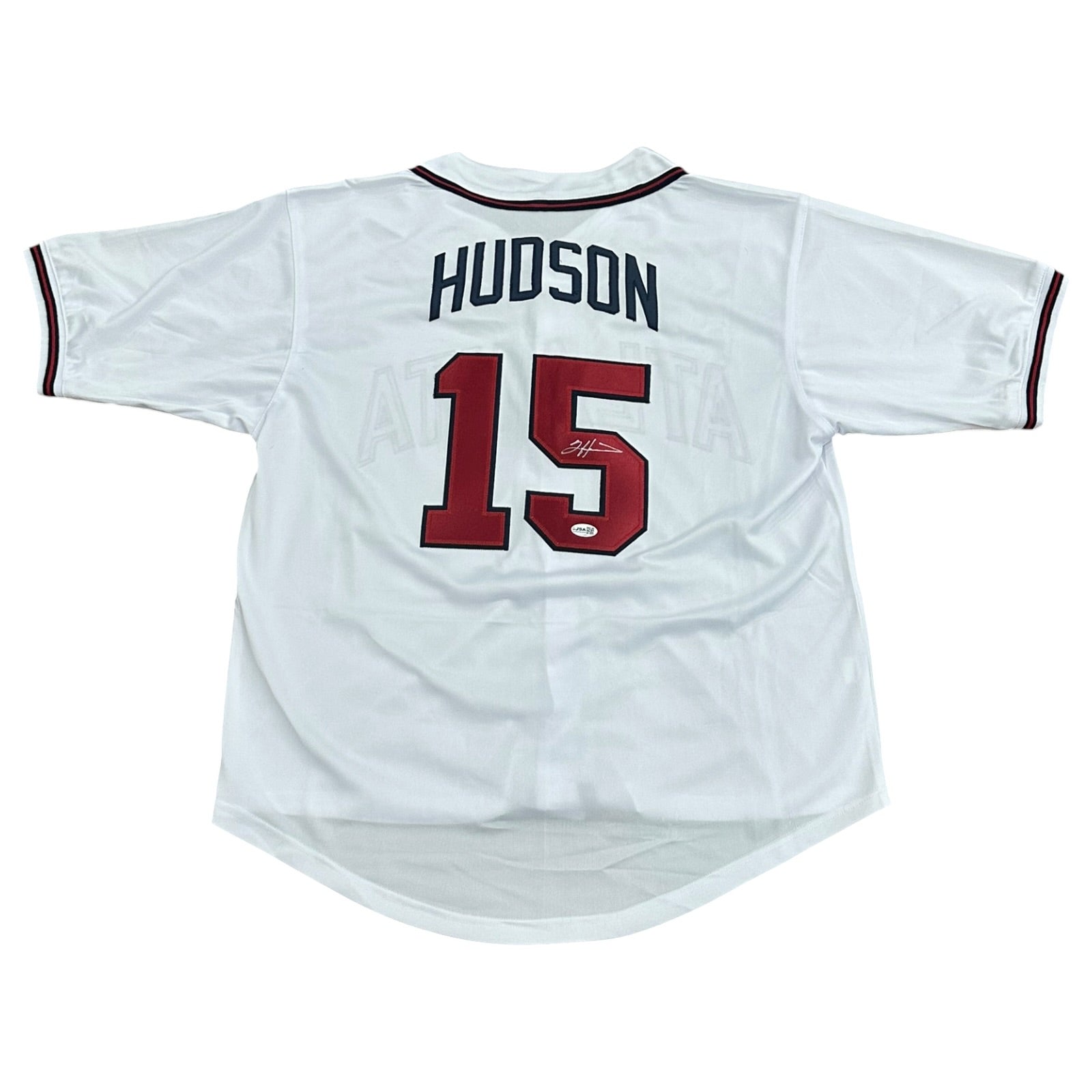 Tim Hudson Autographed Atlanta (White #15) Custom Jersey - JSA