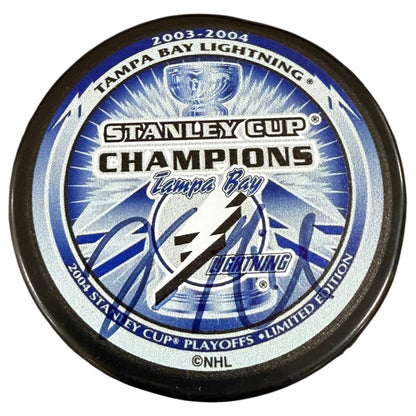 Vincent Lecavalier Autographed Tampa Bay Lightning Hockey Puck