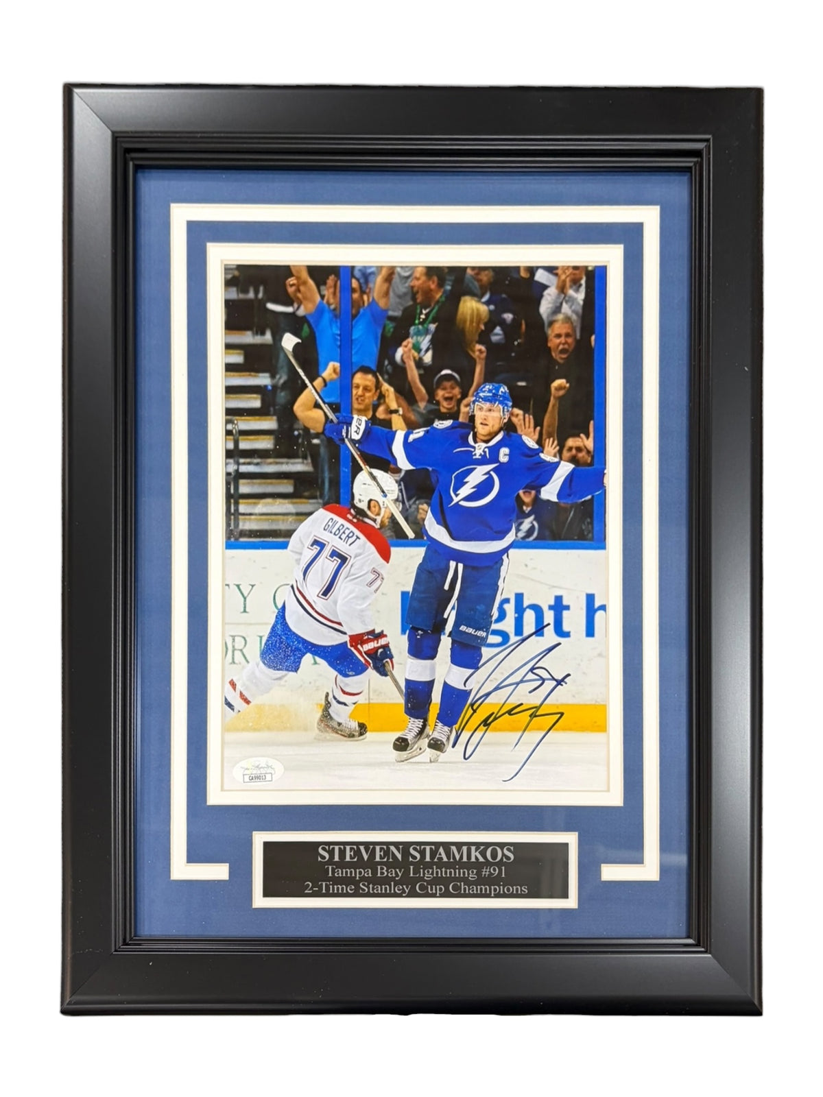 Steven Stamkos Autographed Tampa Bay Lightning (Vert Action) Deluxe Framed 8x10 Photo - JSA