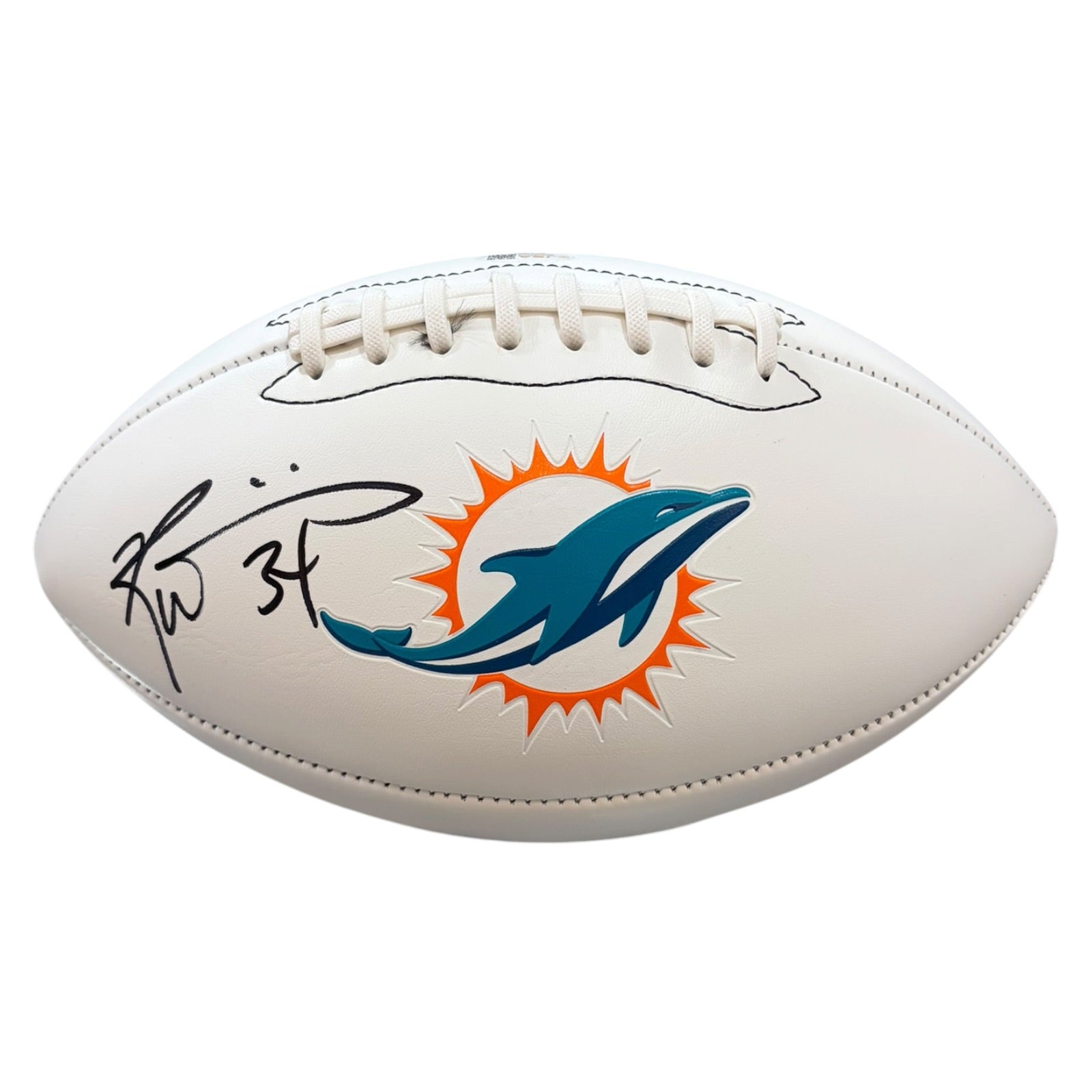 Ricky Williams Autographed Miami Dolphins Logo Football - JSA
